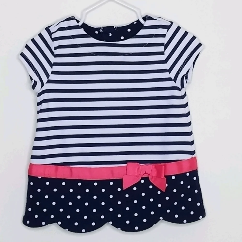 Maggie & Zoe Polka Dot Stripe Dress Tunic 6-9m